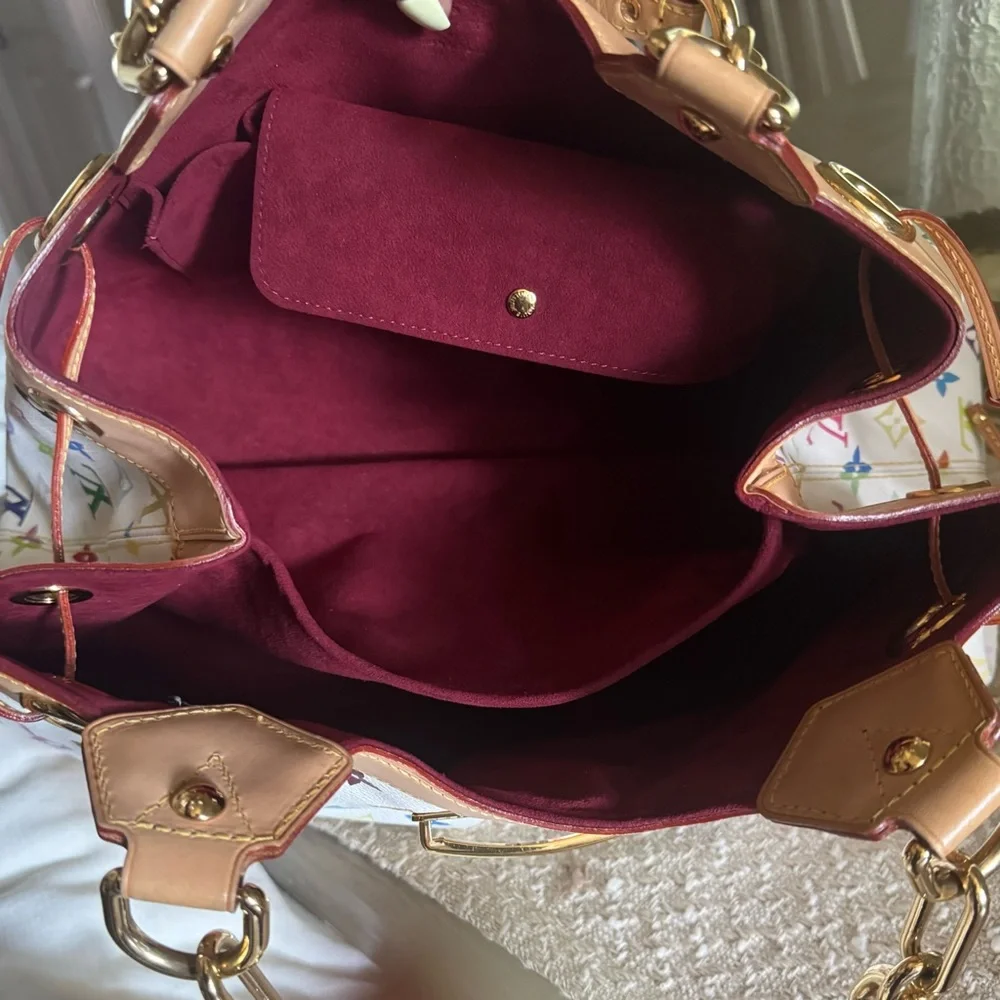 LOUIS VUITTON Murakami White Multicolor Monogram Ursula Bag
